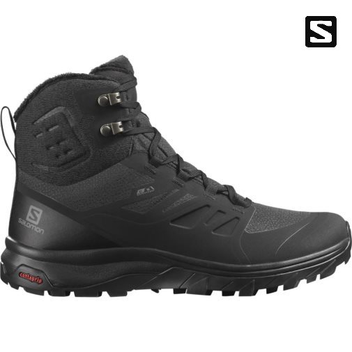 Black Salomon Outblast Thinsulate Climasalomon Waterproof Women's Winter Boots | IE ZG1804